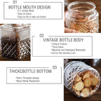 Large Glass Storage Jar, 60 FL OZ Glass Food Storage Containers with Bamboo Lid, Kitchen Containers Cereal Canisters Decorative Jar for Candy Snack Cookies Coffee Tea Nuts Airtight Glass Jars (Square)
