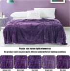GONAAP Fuzzy Faux Fur Throw Blanket Purple Super Soft Cozy Plush Fuzzy Shaggy Blanket for Couch Sofa Bed (Purple, Throw(50"x60"))