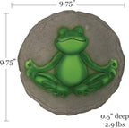 Spoontiques - Garden Décor - Yoga Frog Stepping Stone - Decorative Stone for Garden