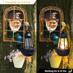 Whimsical Fairy Garden Halloween Gnomes with Solar Lights-10 Elf Out The Door Tree Hugger Garden Statues-Outdoor&Yard Decor-Tree Face Sculpture,Ideal Gifts - Yard Art for Patio,Fence,Wall