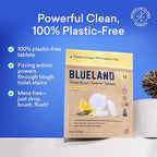 BLUELAND Toilet Bowl Cleaner Tablets, Starter Set, 14 Count with Tin, Lemon Cedar, Plastic-Free, No Harsh Chemicals, Plant-Based