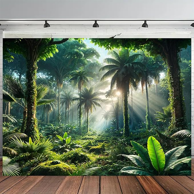 BSFHH Nature Tapestry Forest Tree Sea Cave Wall Hanging, Stream Through Rainforest Landscape Wall Art Tapestry for Bedroom Living room (Rainforest, 59" × 51", Unframed)