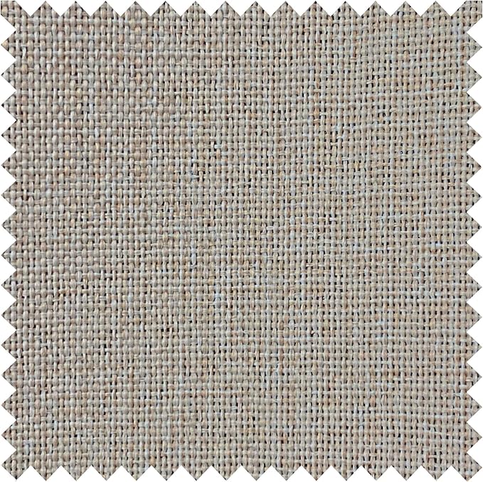 Macochico Pinch Pleated 100% Blackout Curtains Beige Linen Curtains for Bedroom Living Room Farmhouse Thermal Insulated Window Panels Pleated Curtains with Hooks and Tieback 52”Wx72”L 1 Panel