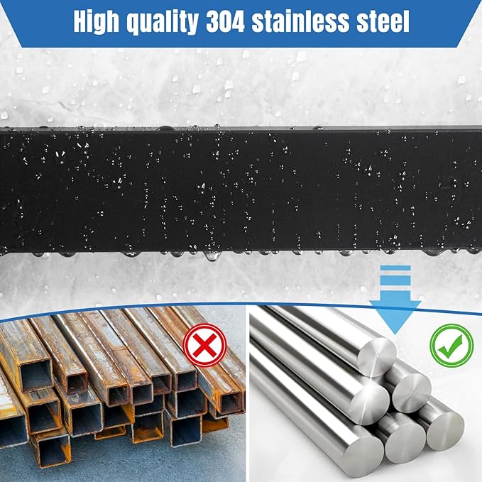 Magnetic Knife Holder for Wall 20 Inch, No Drilling black knife magnetic strip with 4 Hooks, Strong Magnet Knife Holder strip, Magnetic Knife Rack Bar for Kitchen Knives and Tools