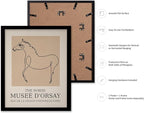Poster Master Vintage Poster - Retro Minimalist Print - Gift for Artist, Friend - Horse, Line Drawing, Sketch, Abstract - Wall Decor for Living Room, Bedroom, 8x10 Black Framed