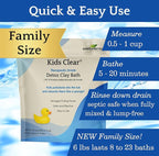 Kids Clear Detox Clay Bath, 100% Pure Sodium Bentonite - Cleansing and Purifying, by -Evenbetternow LLC – 6 lb (96 oz) Family Value Size