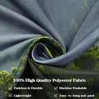 AMM Nature Forest Mountain Tapestry Green Misty Pine Tree Tapestry for Bedroom Aesthetic Foggy Woodlands Sky Landscape Tapestries Wall Hanging for Living Room Dorm 60 x 44 Inch