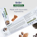 Sri Sri Tattva Sudanta Charcoal Toothpaste Gel – SLS, Fluoride Free Herbal Toothpaste with Neem & Ayurvedic Herbs – Natural Teeth Whitening, Fresh Breath, Oral & Gum Health – 100g Tube (Pack of 2)