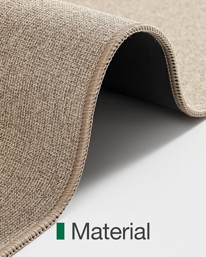 LUMI Indoor Door Mat 17"x30", Ultra Thin Low Profile Non-Slip Doormat for Home Entrance, Absorbent & Stain-Resistant Welcome Mats, Washable Entryway Mat for Front Door, Patio, Porch, Khaki