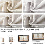 Joydeco Linen Curtains 72 Inch Length 2 Panels Set for Living Room,Light Filtering Curtains 37 Inch Wide for Bedroom, Off-White Curtains with Back Tab & Rod Pockets (37x72 inch, Off-White)