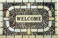 Door Mat Welcome Mat, Heavy Duty Door Mat 17.7 x 29.5 Inch Front Door Mat Rug Doormat for Outdoor Entrance Home Non-Slip Rubber Rug for Front Door, Outside, Entryway, Patio (Yellow Welcome)