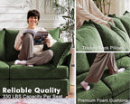 Oversized Accent Chair, Upholstered Modern Sofa Chair with Removable Backrest & Detachable Cover, 24.5" Deep Seat Large Reading Armchair for Living Room Bedroom Office - Chenille Green Set of 1