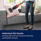 Electrolux Ergorapido Pet Cordless 2-in-1 Vacuum Cleaner with Motorized Pet Nozzle for Easy Pet Hair Removal, 48-Minute Run Time, 2 Power Modes, Chili Red