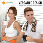 SunnyBay Microwave Heating Pad for Neck and Shoulders, Versatile Bean Bag Moist Heating Pad, Microwavable Neck Wrap and Cool Pack for Deep Pain Relief, Weighted Hot or Cold Therapy (Buffalo)