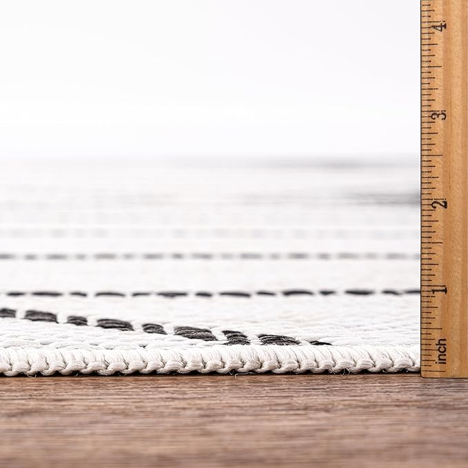 Keen Home Design Terrace Outdoor Round Rug - 8ft Round Washable Indoor/Outdoor Rug for Patio, Kitchen, Balcony, Beach, Garden, Deck and Porch, Size: 7'7" Round