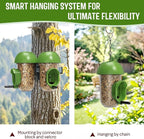 LONA Bird Feeders for Outdoors 2 Pack, Tube Birds Feeder Weatherproof with Multiple Hanging Methods, Wild Feeding Silo for Outside, 1 Port
