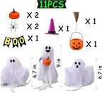 Halloween Decorations - Set of 3 Cute Spooky Ghosts Crafts - Ghost Decorations Indoor Halloween Decor for Party Table Home Room Kitchen Office