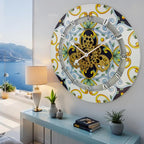 The Gears Clock Wall Clock Italy Collection with Moving Gears (Atrani, 24 inch Round)