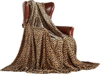 MERRYLIFE Leopard Throw Blanket Decorative Fleece Throw | Ultra-Plush Colorful Oversized | Couch Blanket Travel Lap | Large Size(60" 90",Cheetah)