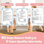 FUNLIO Kids Table and 4 Chairs Set, Height Adjustable Toddler Table and Chair Set for Ages 3-8, Easy to Wipe Arts & Crafts Table, for Classrooms/Daycares/Homes, CPC & CE Approved (5-Piece Set) - Pink