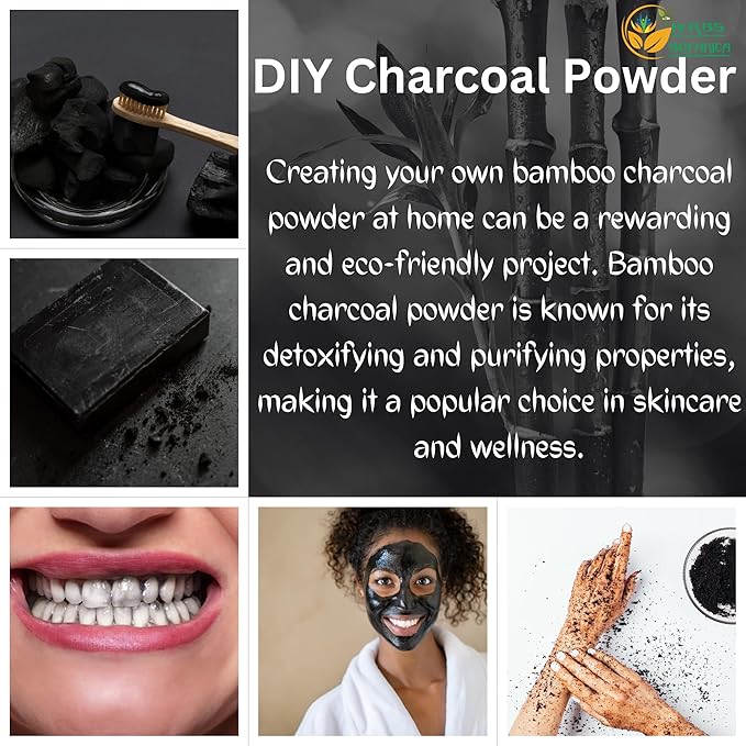 Activated Charcoal Powder 100% Food Grade, Natural Detoxifier for Teeth Whitening, Digestive Health, Face Masks, DIY Skincare, Detox Drinks & Bug Bite Relief 3.5 oz Pack