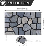 CHICHIC Welcome Door Mat 18X 30 Inch Front Doormat Outdoors for Home Entrance Outdoors Mat for Outside Entry Way Doormat Entry Rugs, Heavy Duty Non Slip Rubber Back Low Profile, Stone
