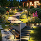 8 Pack Solar Pathway Lights Outdoor, 12 Brighter LED Solar Lights Outdoor Waterproof, Up to 12 Hrs Modern Path Light for Yard Garden Walkway Driveway Lawn (8 Pack)