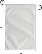 TOPFLAGS Sublimation Garden Flags Blank Garden Flag 12x18 Inch Double Side Custom Create Your Own Solid White Flag DIY Blanks Canvas Banner to Decorate