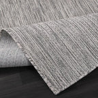 Washable Indoor Outdoor Rug 5x7 Weather Resistant Area Rugs Modern Solid for Porch Deck Balcony Backyard Patio Outside Carpet (5 X 7 Silver Grey)