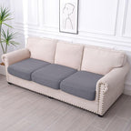 hyha Waterproof Couch Cushion Covers, Washable Sofa Cushion Slipcovers, Thick Stretch Jacquard Fabric, Couch Sofa Covers for Pets with Elastic Bottom (3 Pieces, Middle Grey)