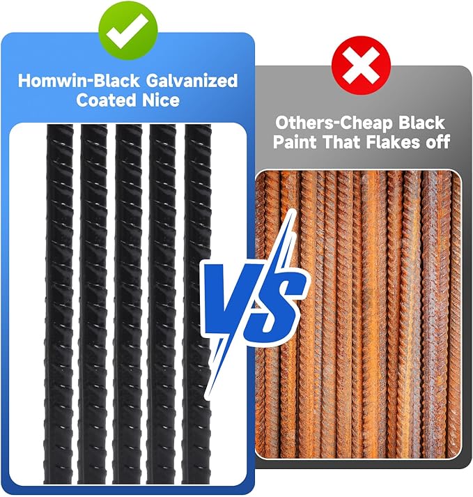 12 Inch Heavy Duty Rebar Stakes, 20-Pack Galvanized Steel J Hook Tent Stakes for Outdoor Decorations, Inflatables, Fencing, Gardening, Gazebo and Swing Set Anchors