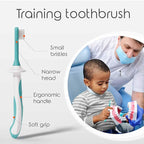 Cherish Baby Care Toddler Toothbrushes 1-2 Years (4-Pack) - BPA-Free & Safety-Tested Kids Toothbrush Kit, Designed by a Pediatric Dentist, Soft-Grip Toothbrush for Kids, My First Toothbrush Set