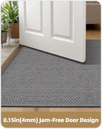 Color&Geometry Front Door Mat Indoor 21"x31", Rugs for Entryway, Non Slip Washable Low-Profile Inside, Entry Mat Entry Rug Door Mat Indoor Entrance, Light Grey (Fold)