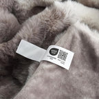 Cozy Bliss Faux Fur Throw Blanket for Couch, Fuzzy Soft Plush Thick Bubble Blanket for Sofa Bedroom Living Room, 90 * 90 Inches Tie Dye Taupe