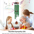 Large Aluminium Wind Chimes 37 Inches to Create a Zen Atmosphere Suitable for Outdoor, Garden, Patio Decoration. Classic Wind Chimes with Wind Catcher Suitable as A Gift for Unisex(Green)