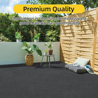 Marine Carpet,6 FT x 23 FT Black Indoor Outdoor Carpet 0.2" Thick Boat Carpet with Water-Proof TPE Backing, Non-Slide Outdoor Marine Carpet Roll for Home, Patio, Porch, Deck
