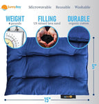 SunnyBay USA-Made 4-lbs Lava Sand Microwave Heating Pad with Organic Cotton Fabric for Cramps and Body Pain, Superior Heat Retention, Washable, Odorless, Weighted, 8x12 Inches
