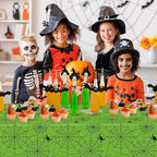 2 Pcs Halloween Tablecloth - Plastic Halloweens Spider Webs Table Cloth, Green Disposable Rectangle Spiderweb Table Cover for Halloween Party Decorations Supplies Favors Tables Decor, 108 x 54 Inch
