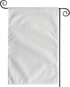 TOPFLAGS Sublimation Garden Flags Blank Garden Flag 12x18 Inch Double Side Custom Create Your Own Solid White Flag DIY Blanks Canvas Banner to Decorate