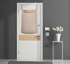 Laundry Collector, Laundry Hamper, Door Hanging Laundry bag with hooks (Beige, 65Liters)