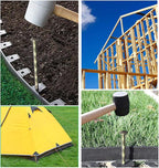 22 Pcs 8-Inch Landscape Stakes, Spiral Metal Galvanized Landscape Spikes, Garden Nails for Artificial Turf, Paver Edging, Weed Barrier, Carpentry and More