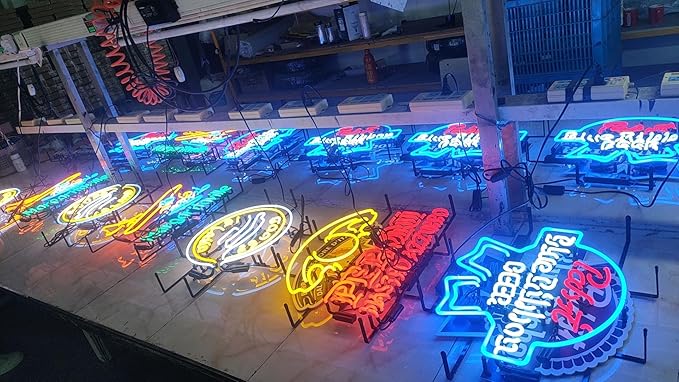 Neon Signs Bar Bedroom inin Rock And Roll Guitar Music Glass Neon Signs for Office Hotel Birthday Man Cave Neon Light Art Wall Lights 24 X 20 Inches