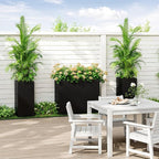 Planter Box Outdoor 38"W x 10.2"D x 30"H- Tall Rectangular Planters for Outdoor Patio/Porch, All-Weather with Anti-dumping Kit, Durable Galvanized Steel, Modern Design for Plants, Flower,Garden