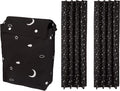 Amazon Basics Portable Blackout Curtain Shade with Suction Cups, 50" W x 78"L, 2-Pack, Moon and Stars
