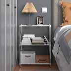 450 lbs Wire Storage Shelving 3-Tier Utility Shelving Unit Steel Organizer Wire Rack for Home,Kitchen,Office,Chrome(11.8" D x 17.7" W x 26.4" H)