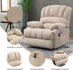 Large Power Lift Recliner Chair with Massage and Heat for Elderly, Ergonomic Backrest, Infinite Adjust, 2 Side Pockets,USB and Type-C Ports, Chenille Beige