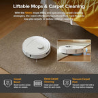 roborock Qrevo Series Robot Vacuum and Mop, 8000Pa Suction, Upgraded from Qrevo S, Anti-Tangle Brush, Smart Obstacle Avoidance, Auto Mop Washing, All-in-One Dock, 200RPM Spinning Mops, White(QV 35A)