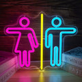 Restroom Neon Signs for Wall Decor Bathroom Neon Sign Dimmable LED Powerd Toilet Light Restroom Signs for Business Ideal for Bathroom, Bar, Hotel, Hospital,Home and Party Decoration(12.9 * 10.6inch)