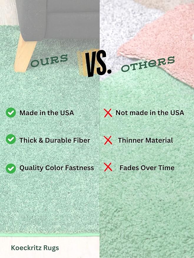 KOECKRITZ Soft and Colorful Kids Classroom Area Rugs (Passes Flammability Pill Test) Many Sizes and Bright Colors to Select from (6' x 8', Froggy)