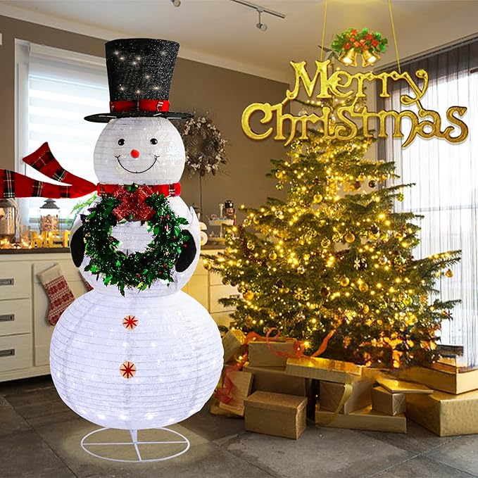 Taman 6ft Christmas Lighted Snowman Decorations Lighted Up Outdoor Lighted Holiday Displays Gift for Christmas Garden Party Yard Porch Decor